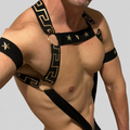 BLACK & GOLD VERSACE STYLE HARNESS