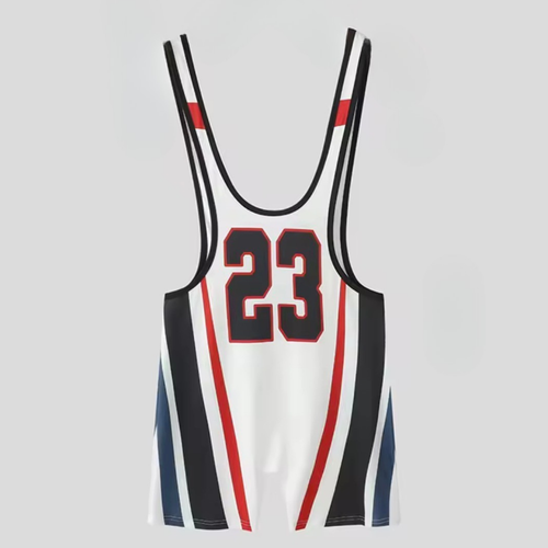 BLACK WRESTLING SUIT