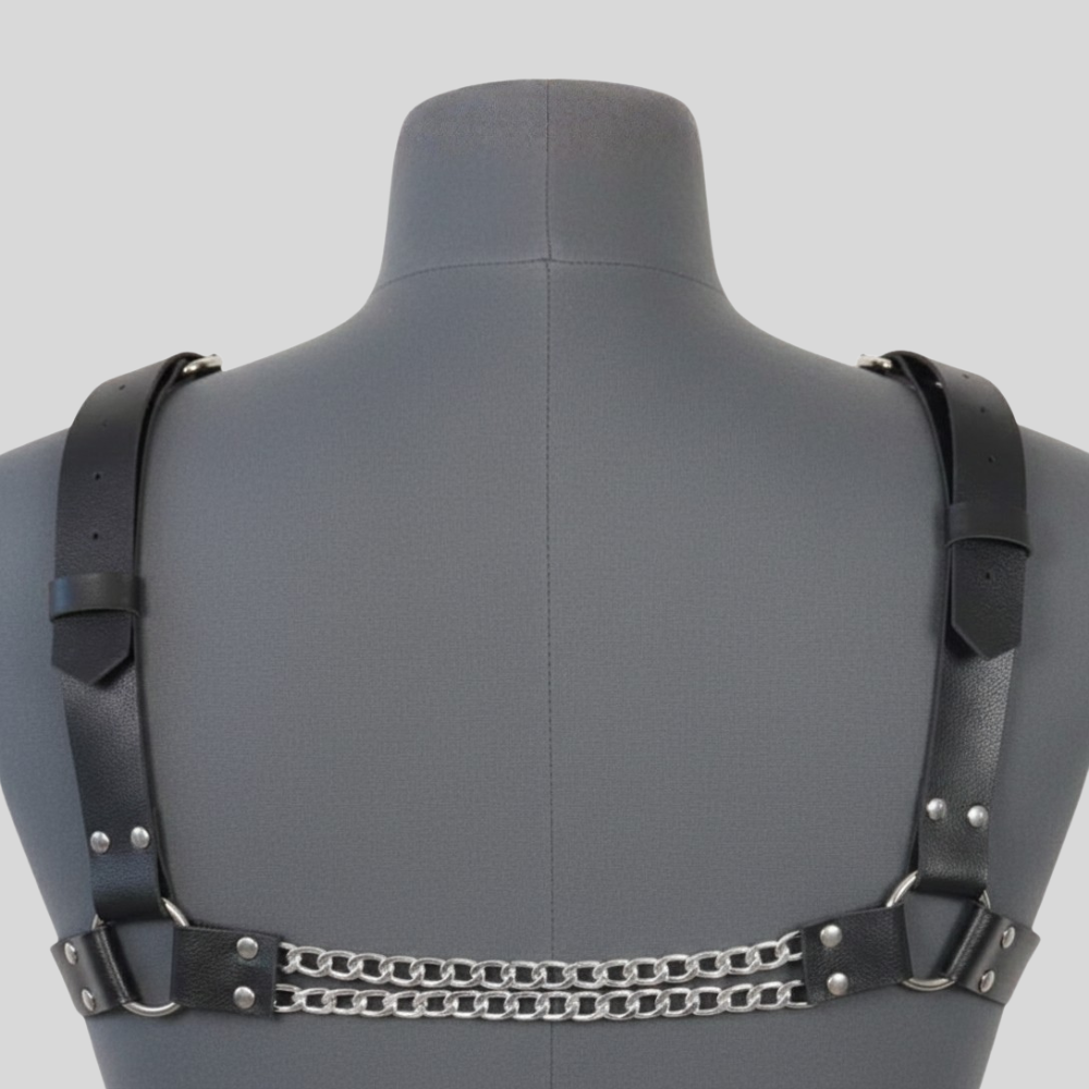 CROSS CHAIN LEATHER HARNESS
